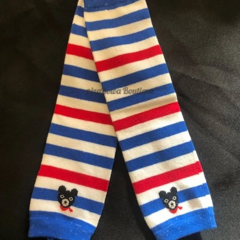 Red, White & Blue Stripe Legwarmers 13LW NWT Boutique